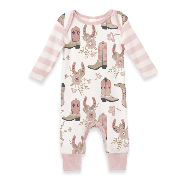 cowgirl-boots-cotton-romper Tesa Babe - Sophia's StyleBaby Girl Clothes-1
